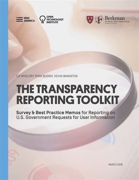 Transparent Reporting