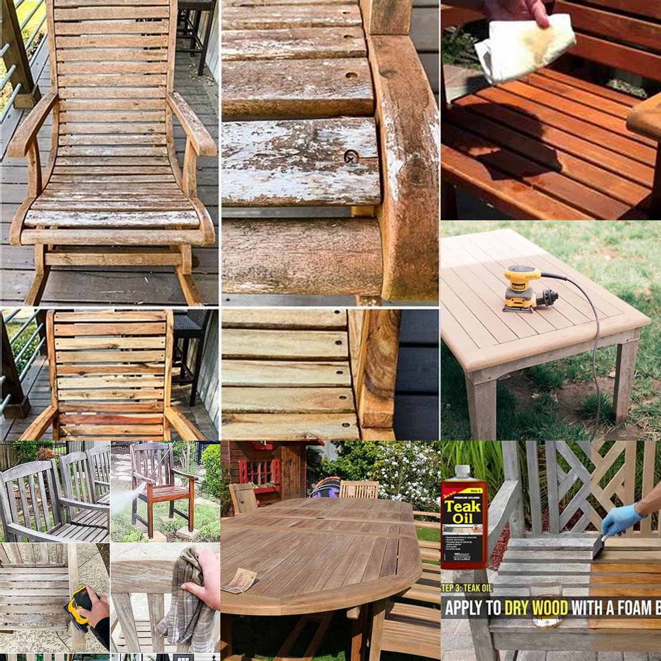 Treating teak wood furniture