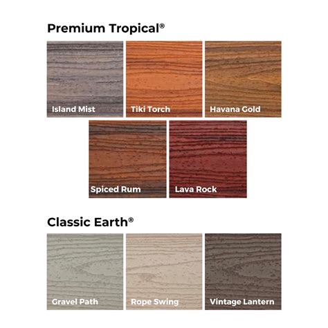Trex Decking Colors Chart