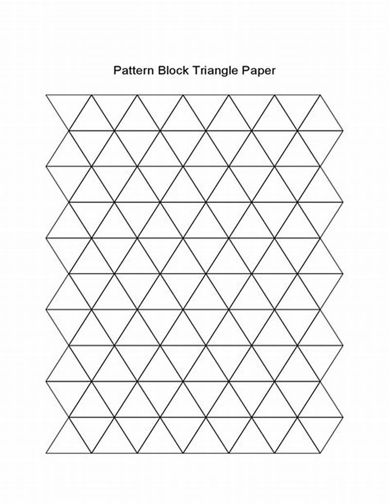 Triangle Grid Paper For Pattern Blocks