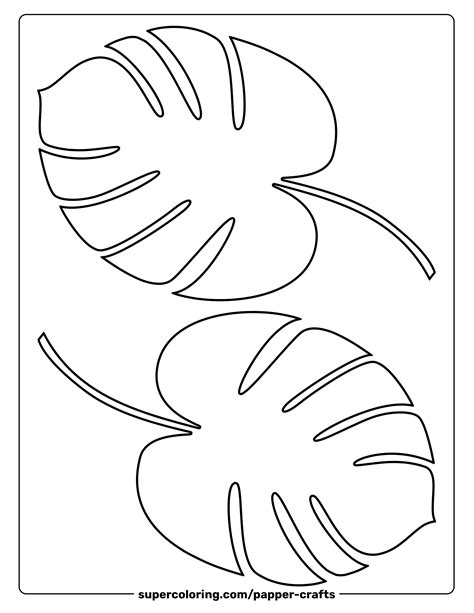 Tropical Leaf Template