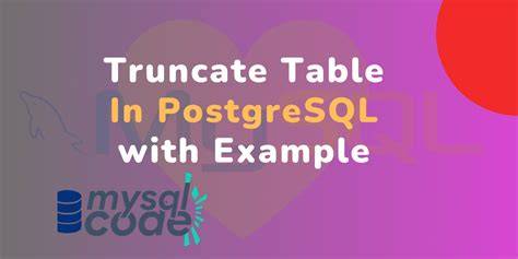 Truncating all tables in a Postgres database