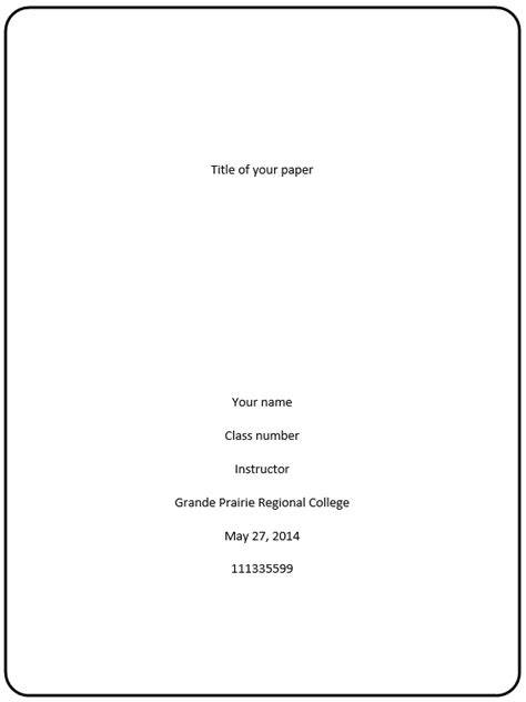 Turabian Title Page Template