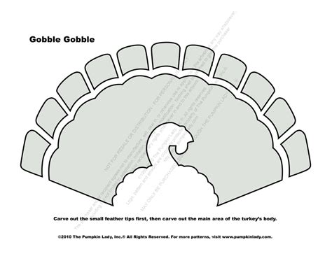 Turkey Template For Pumpkin Carving