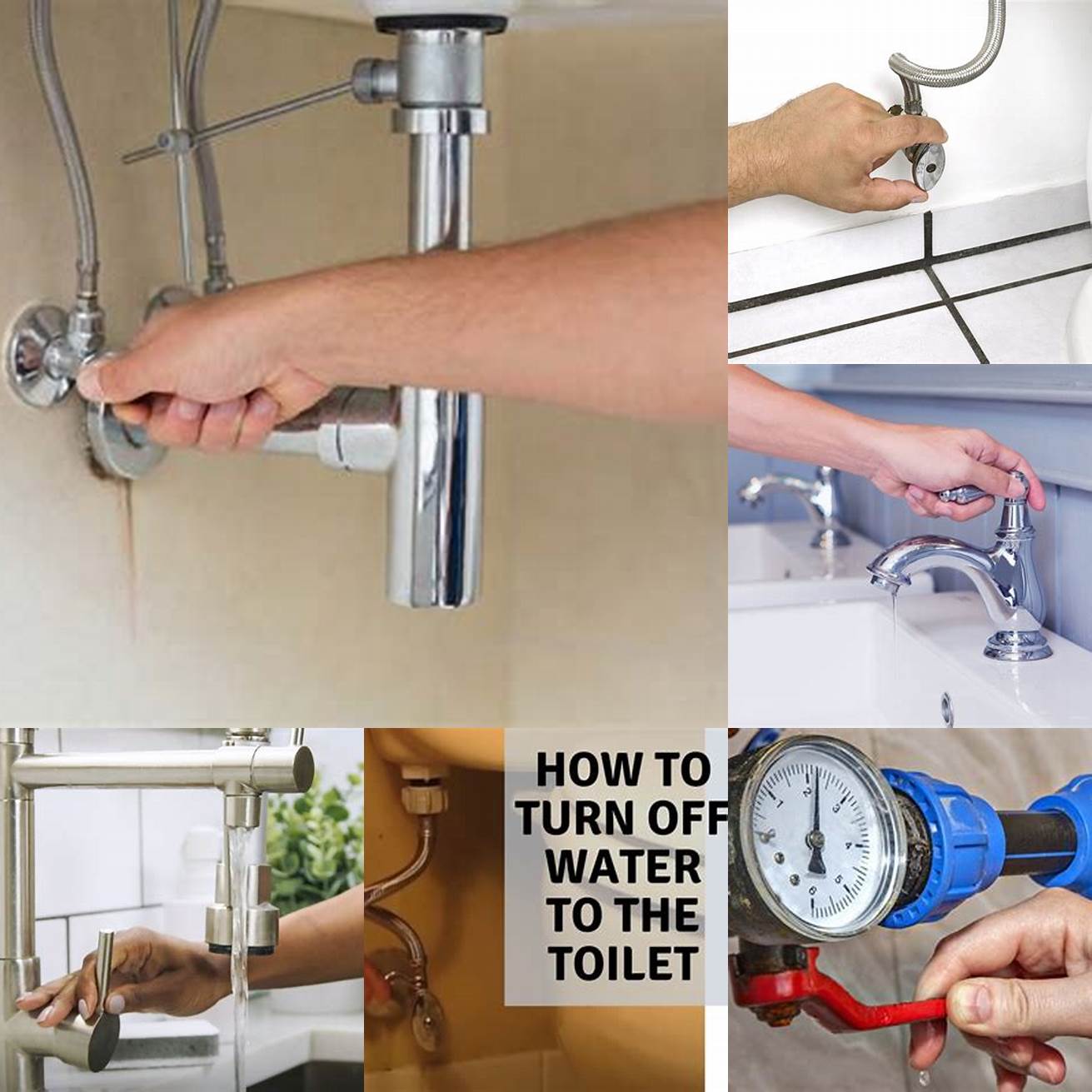 Turn off the water Before you begin turn off the water supply to your bathroom