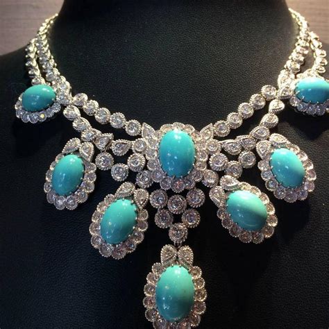 Turquoise and Diamond Nec… 