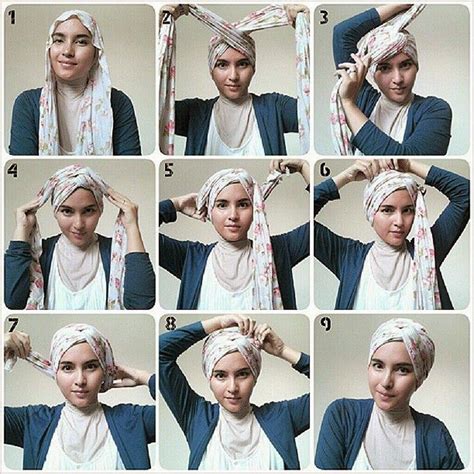 Tutorial Hijab Turban Modern Indonesia