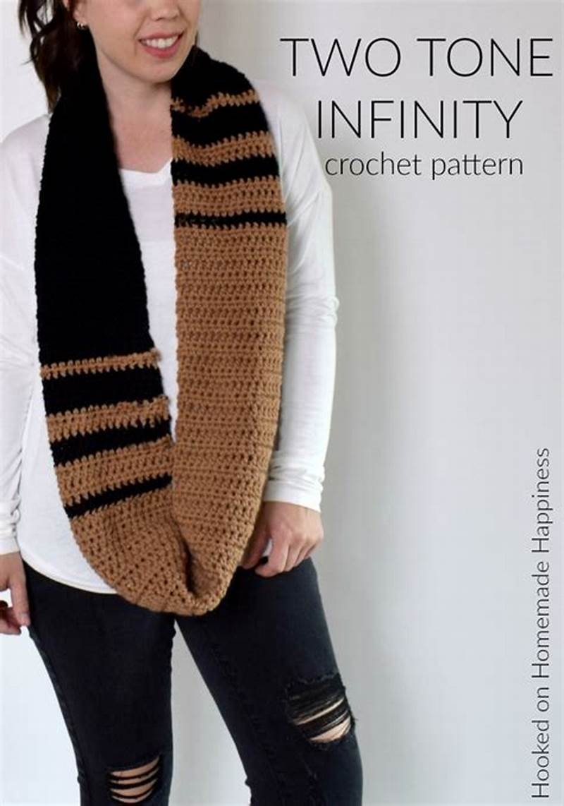 Two Color Infinity Scarf Crochet Pattern