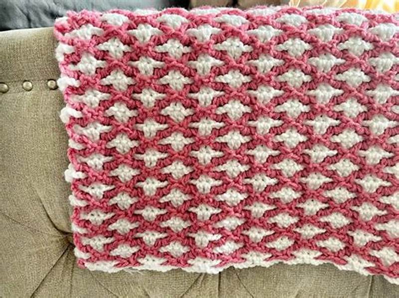 Two Color Knit Blanket Pattern Free
