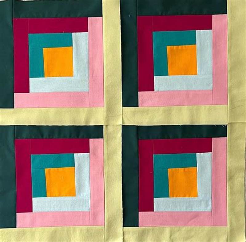Two Color Log Cabin Quilt Pattern