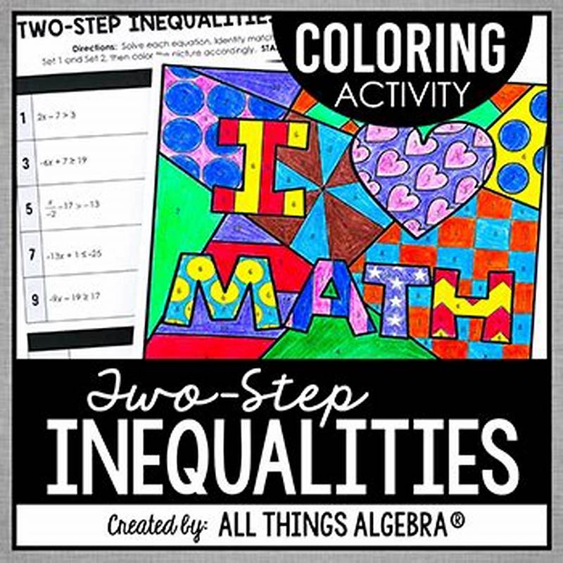 Two Step Inequalities Coloring Activity Answer Key