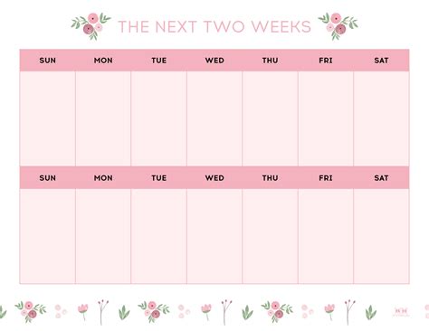 Two Week Planner Printable