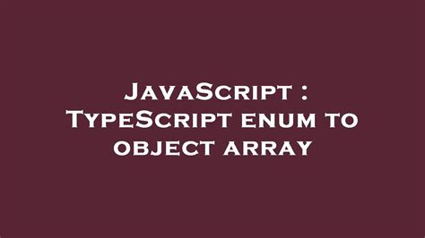 TypeScript enum to object array