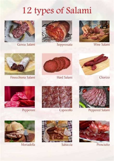Types Of Salami Chart
