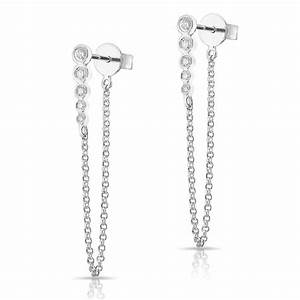 Types of White Gold Chain Earrings