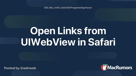 UIWebView open links in Safari