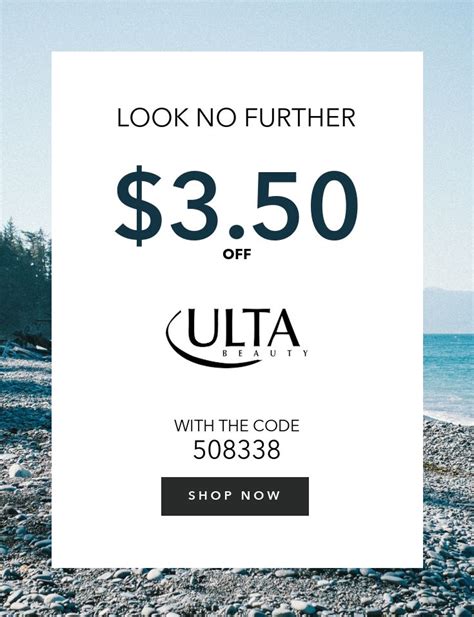 Ulta Coupon $3.50 Off $15 Printable