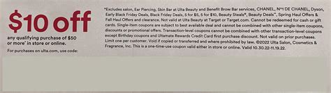 Ulta Coupon Code $10 Off $50 Printable