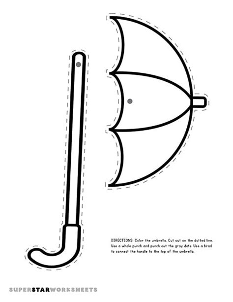 Umbrella Craft Template