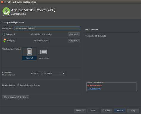 Unable to create Android Virtual Device