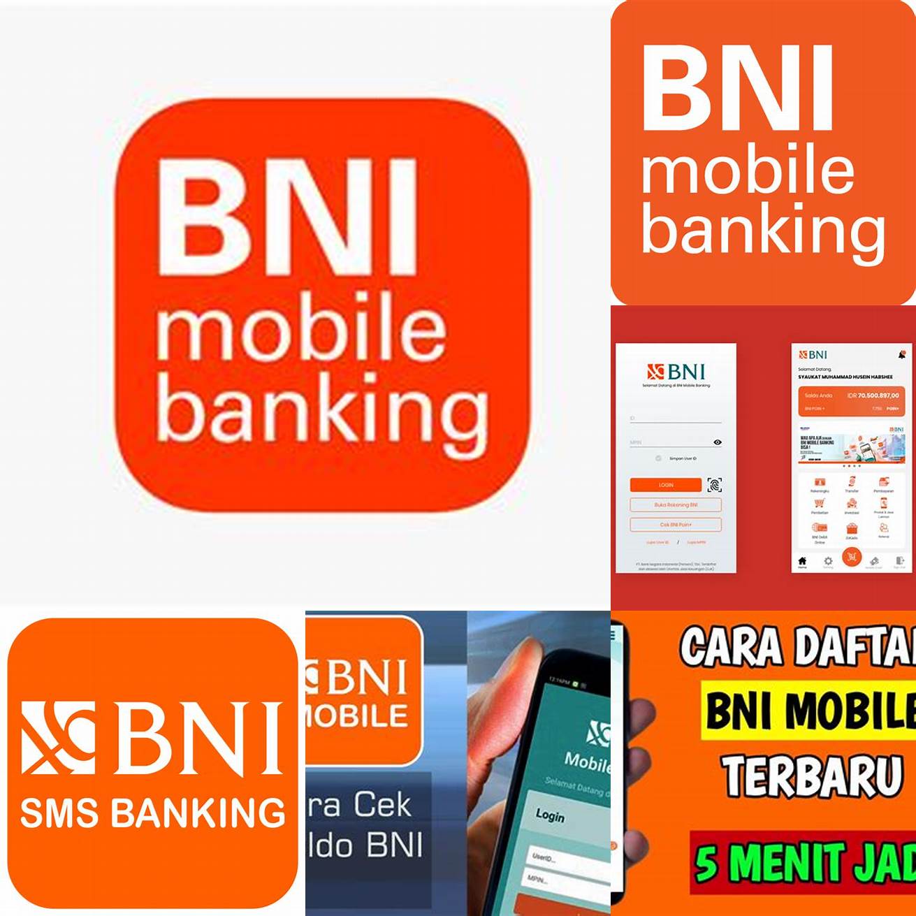 Unduh aplikasi BNI Mobile di App Store atau Google Play Store