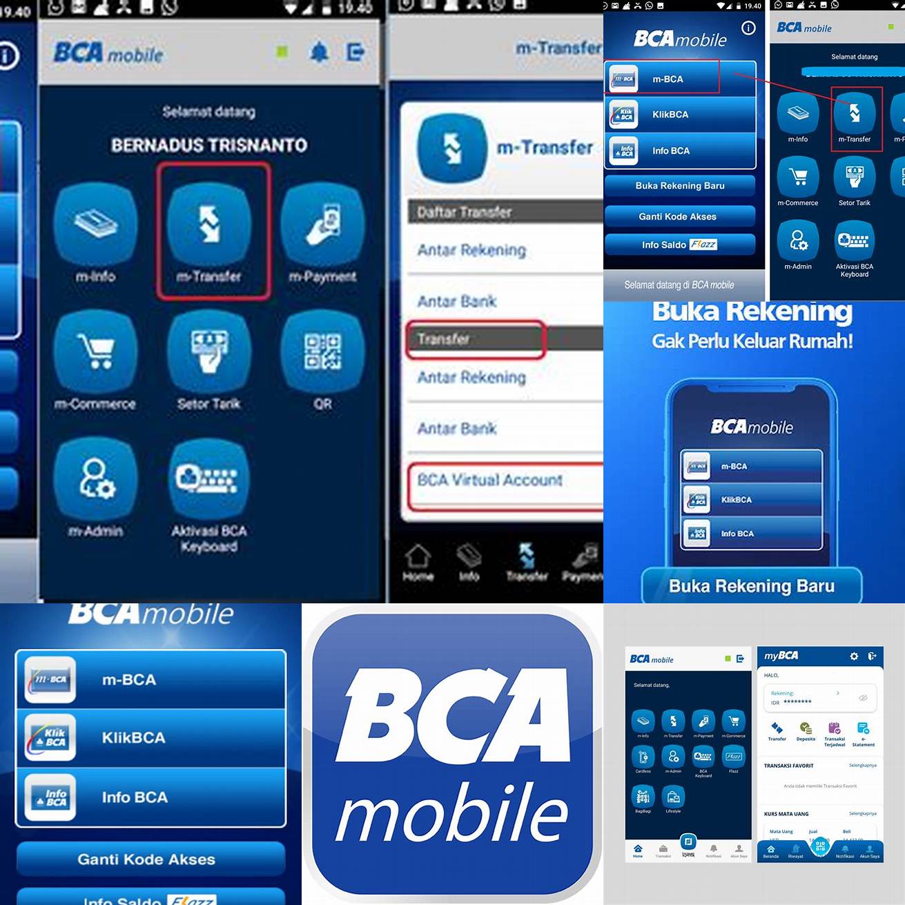 Unduh aplikasi Mobile Banking BCA di Google Play Store atau App Store