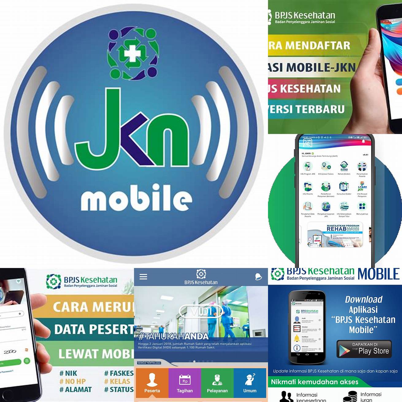 Unduh dan instal aplikasi Mobile JKN BPJS Kesehatan di App Store atau Google Play Store