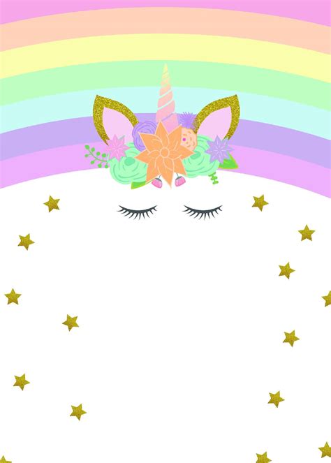 Unicorn Invitation Free Template