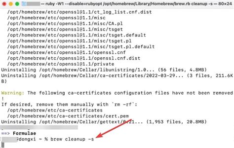 Uninstall  remove a Homebrew package including all its dependencies