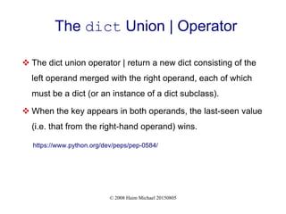 Union of dict objects in Python duplicate