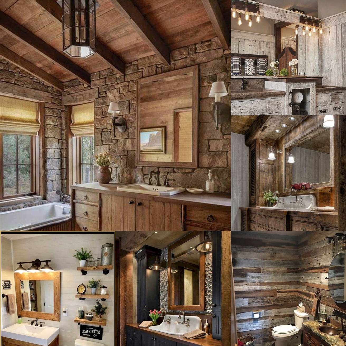 Unique and rustic design that adds character and charm to your bathroom