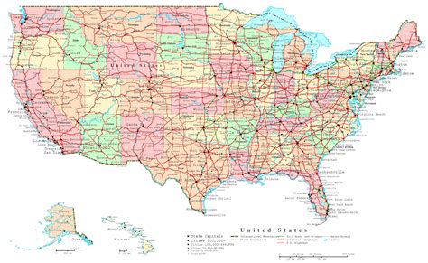 United States Highway Map Printable