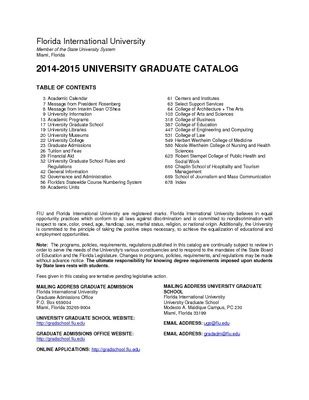 University Of Florida Course Catalog Fall 2014