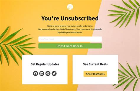 Unsubscribe Email Template