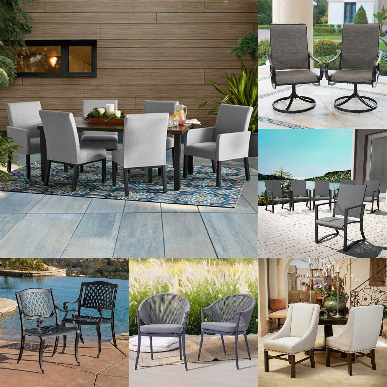 Upholstered Patio Dining Chairs
