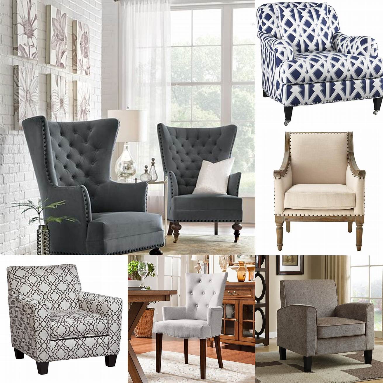 Upholstered accent chair