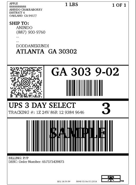 Ups Printable Labels