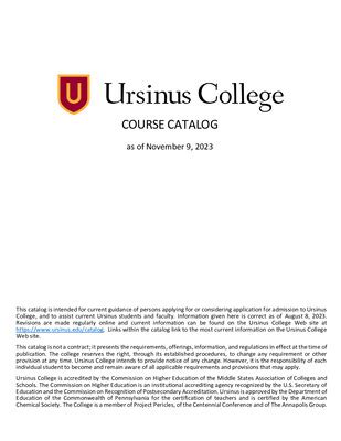 Ur Course Catalogue