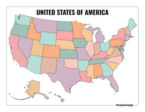Us Map Blank Template