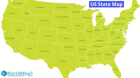 Us Map Of States Printable