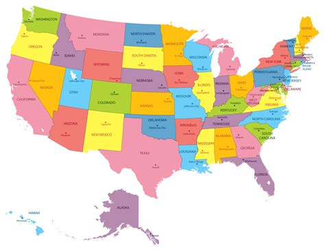 Map United States America