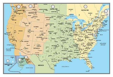 Us Time Zone Map with Area Codes