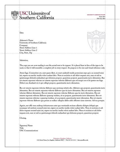 Usc Cover Letter Template