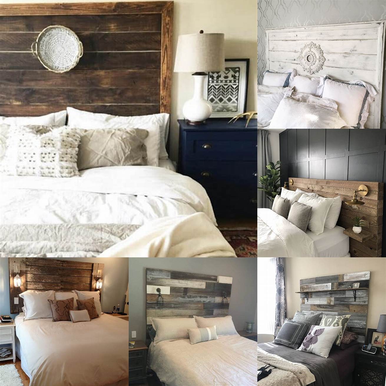 Use a distressed headboard in your bedroom