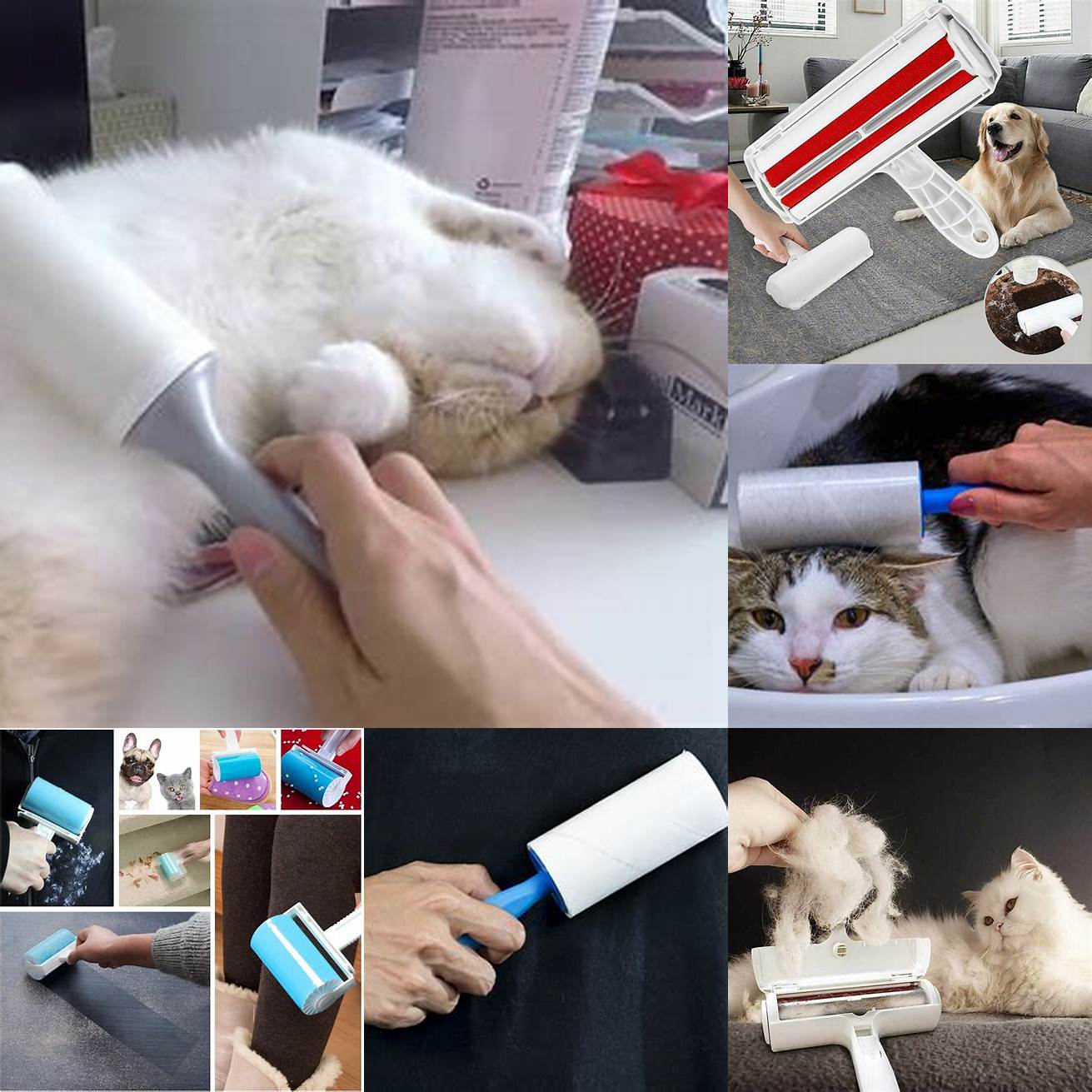 Use a lint roller for hard-to-reach areas