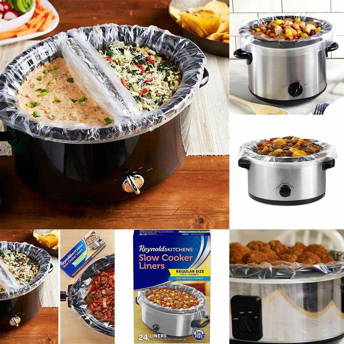 Use a slow cooker liner