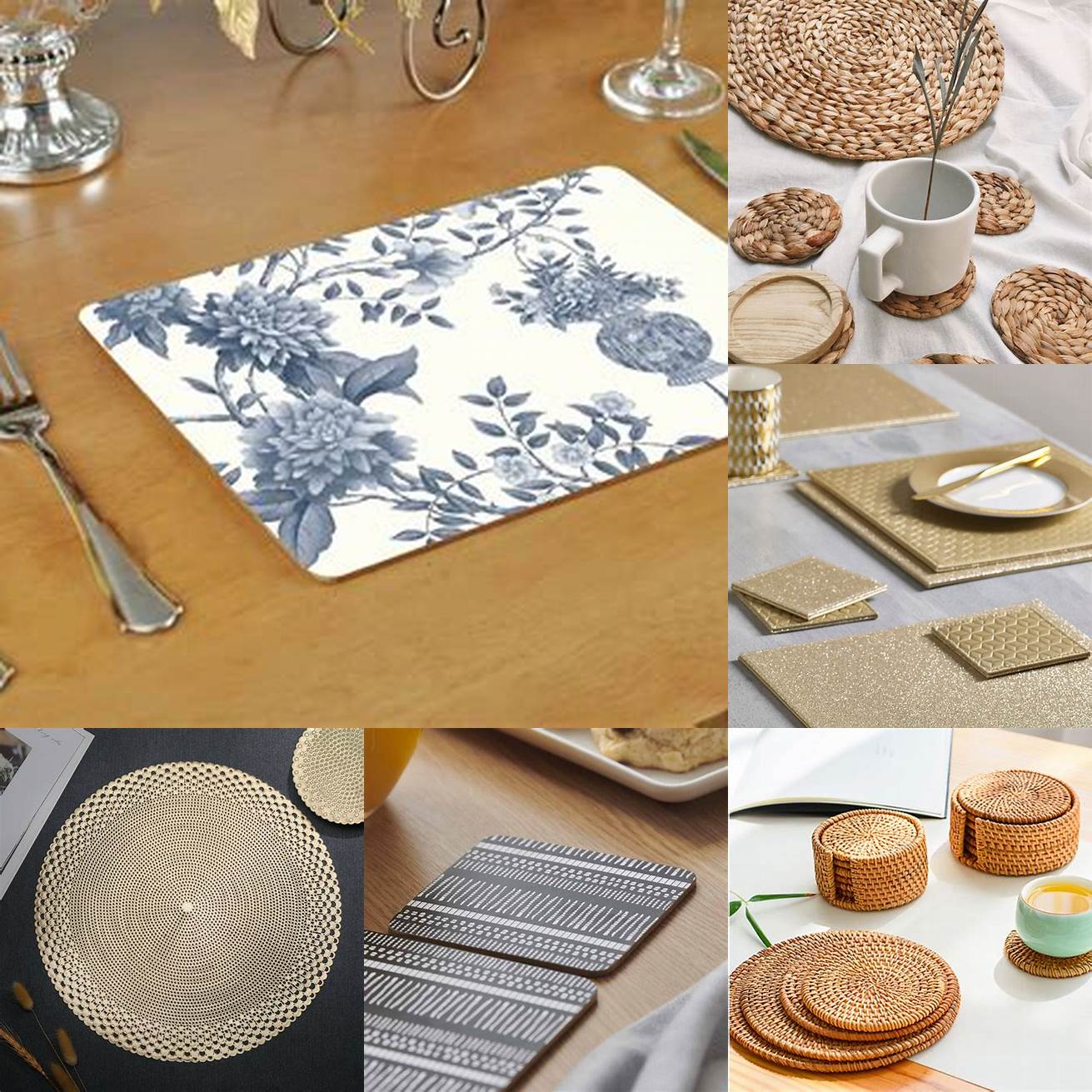 Use coasters and placemats
