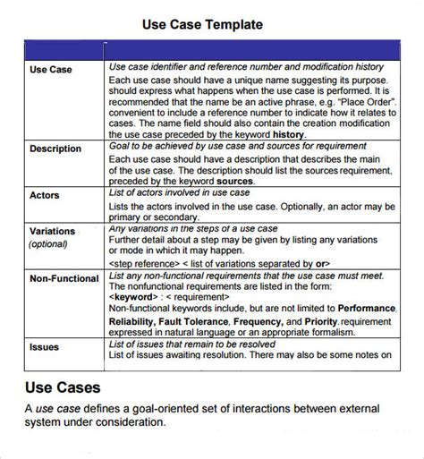 Use Case Sample Template