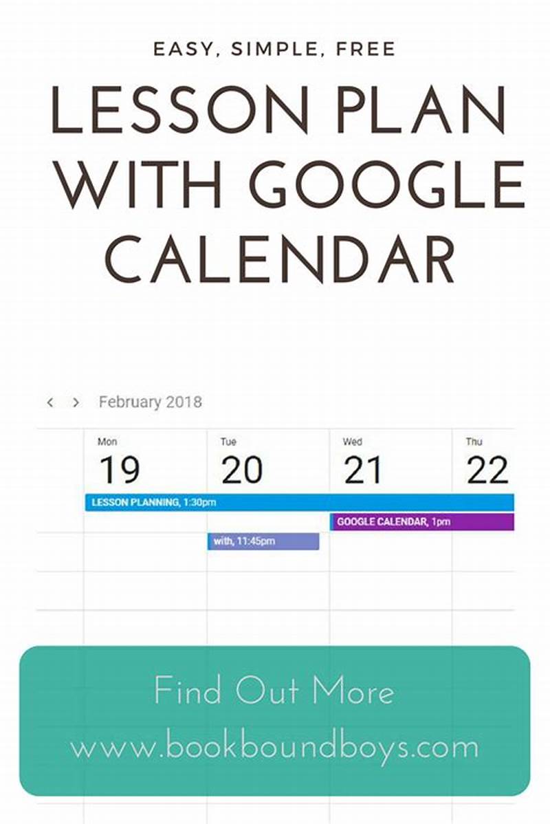 Using Google Calendar For Lesson Planning