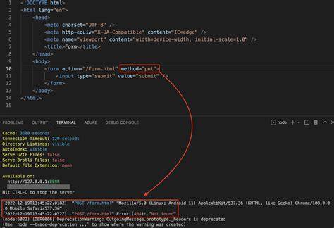 Using PUT method in HTML form